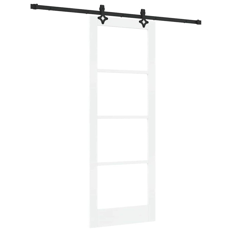 vidaXL Csúszóajtó ORKDAL Fehér 78 x 211 cm Fa és fém