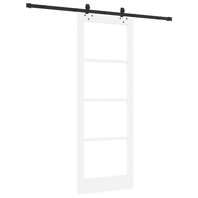 vidaXL Csúszóajtó ORKDAL Fehér 78 x 211 cm Fa és fém
