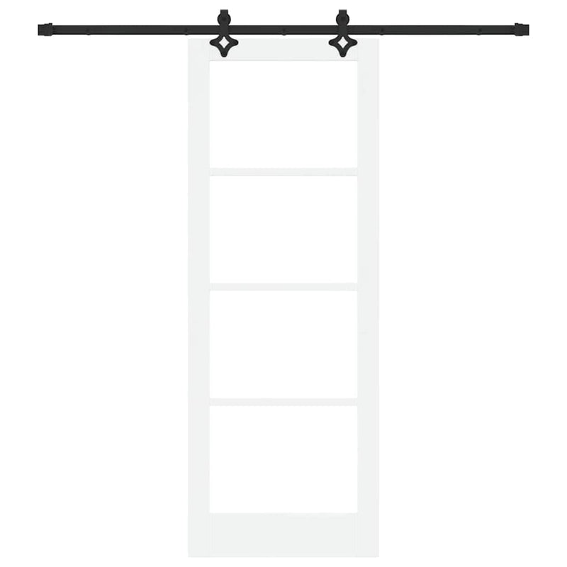 vidaXL Csúszóajtó ORKDAL Fehér 78 x 211 cm Fa és fém