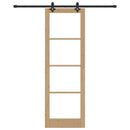 vidaXL Csúszó ajtó ORKDAL Természetes és fekete 78 x 232 cm