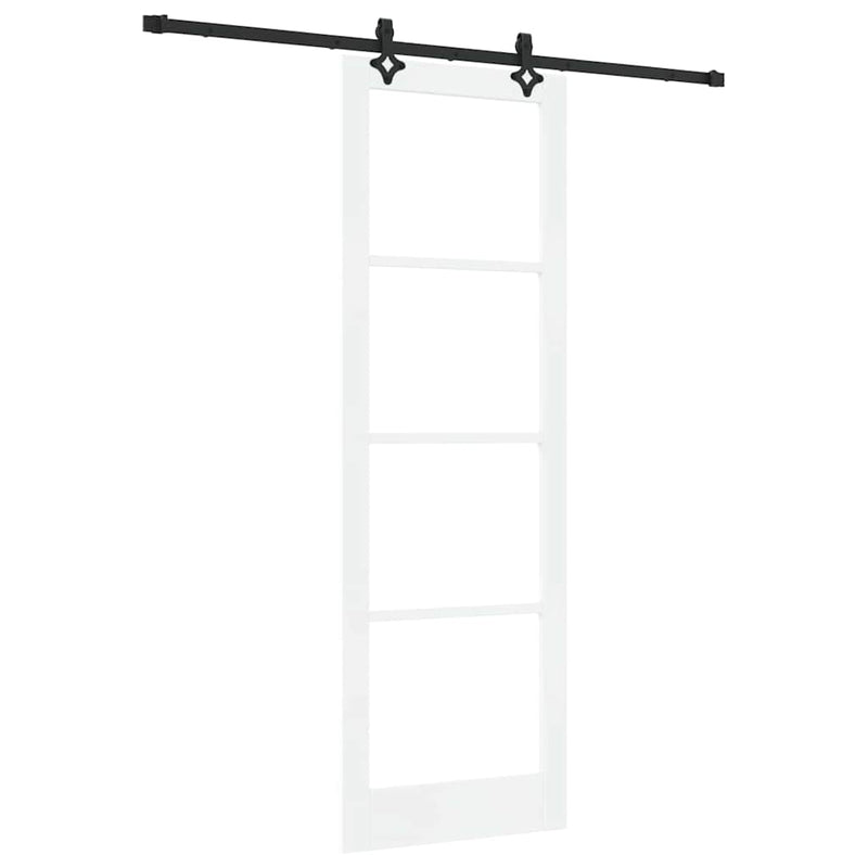 vidaXL Csúszóajtó ORKDAL Fehér 78 x 232 cm Fa és fém