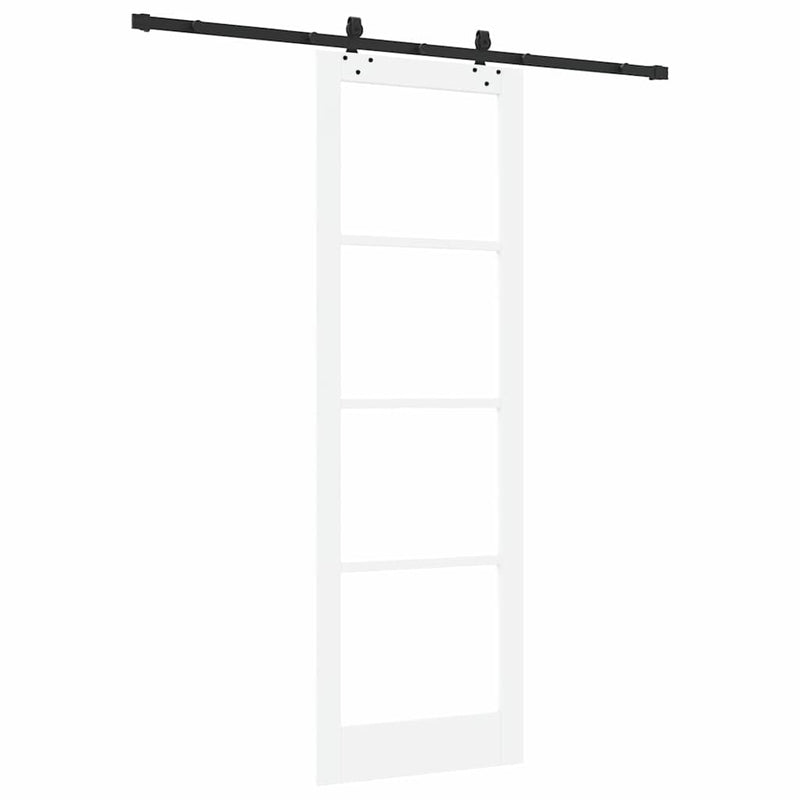 vidaXL Csúszóajtó ORKDAL Fehér 78 x 232 cm Fa és fém