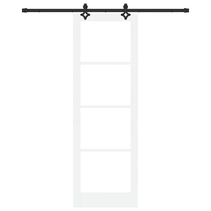 vidaXL Csúszóajtó ORKDAL Fehér 78 x 232 cm Fa és fém