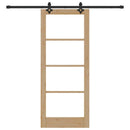 vidaXL Csúszó ajtó ORKDAL Természetes és fekete 83 x 202 cm