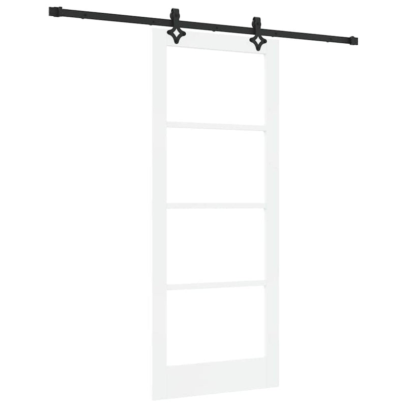 vidaXL Csúszóajtó ORKDAL Fehér 83 x 202 cm Fa és fém