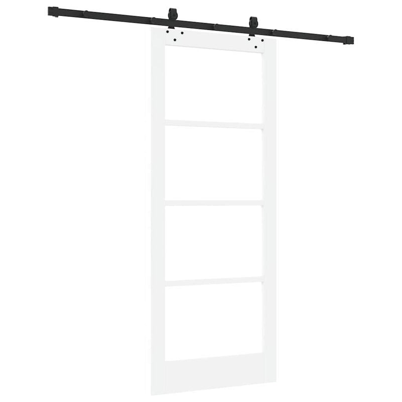 vidaXL Csúszóajtó ORKDAL Fehér 83 x 202 cm Fa és fém