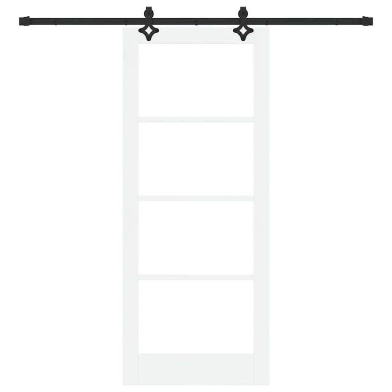 vidaXL Csúszóajtó ORKDAL Fehér 83 x 202 cm Fa és fém