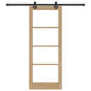 vidaXL Csúszó ajtó ORKDAL Természetes és fekete 83 x 211 cm