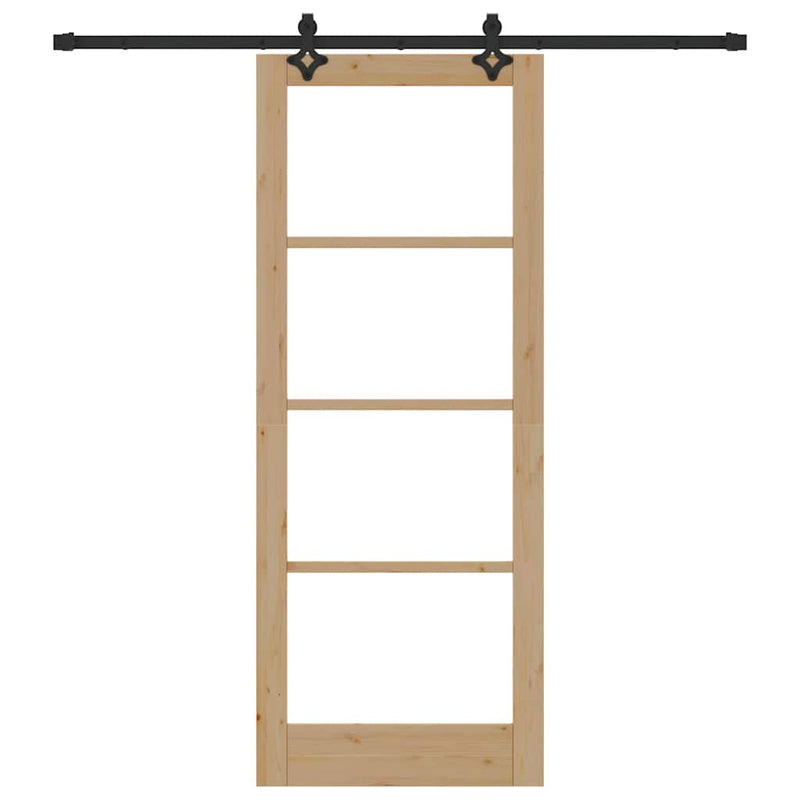vidaXL Csúszóajtó ORKDAL Barna 83 x 211 cm Fa és fém