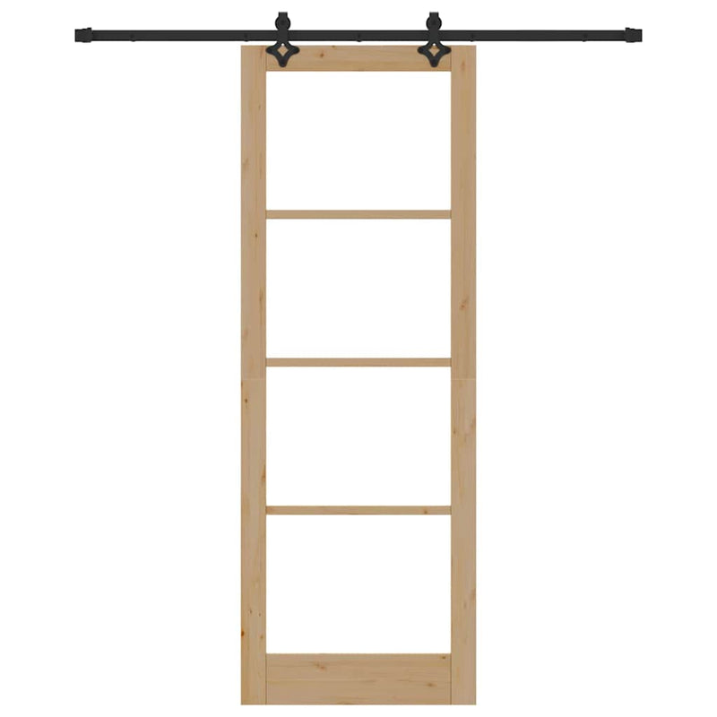vidaXL Csúszóajtó ORKDAL Barna 83 x 232 cm Fa és fém