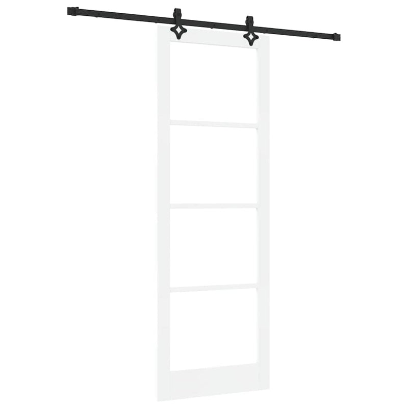 vidaXL Csúszóajtó ORKDAL Fehér 83 x 232 cm Fa és fém