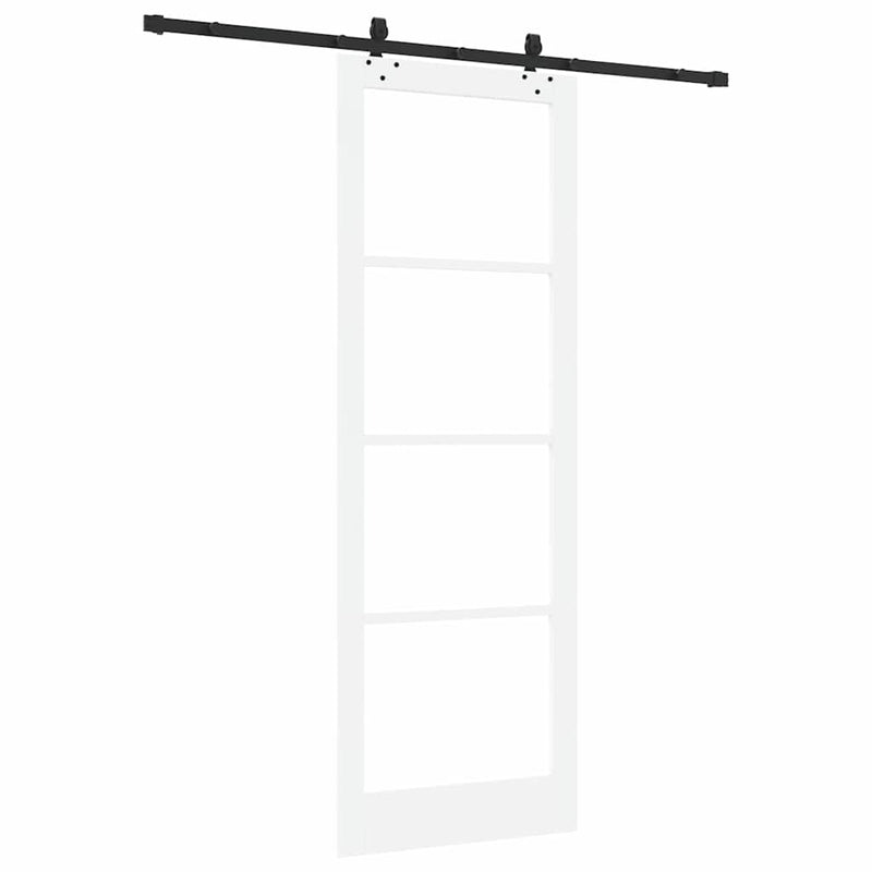 vidaXL Csúszóajtó ORKDAL Fehér 83 x 232 cm Fa és fém