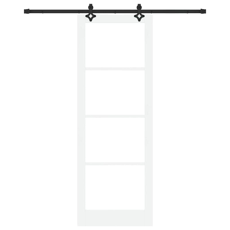 vidaXL Csúszóajtó ORKDAL Fehér 83 x 232 cm Fa és fém