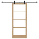 vidaXL Csúszó ajtó ORKDAL Természetes és fekete 86 x 198,5 cm
