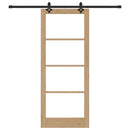 vidaXL Csúszó ajtó ORKDAL Természetes és fekete 86 x 211 cm