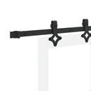 vidaXL Csúszó ajtó ORKDAL Fehér és fekete 93 x 211 cm