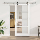 vidaXL Csúszó ajtó ORKDAL Fehér és fekete 93 x 211 cm