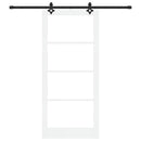 vidaXL Csúszó ajtó ORKDAL Fehér és fekete 93 x 211 cm
