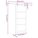 vidaXL Csúszó ajtó ORKDAL Fehér és fekete 93 x 211 cm