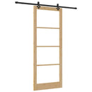 vidaXL Csúszó ajtó ORKDAL Természetes és fekete 93 x 232 cm
