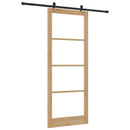 vidaXL Csúszó ajtó ORKDAL Természetes és fekete 93 x 232 cm