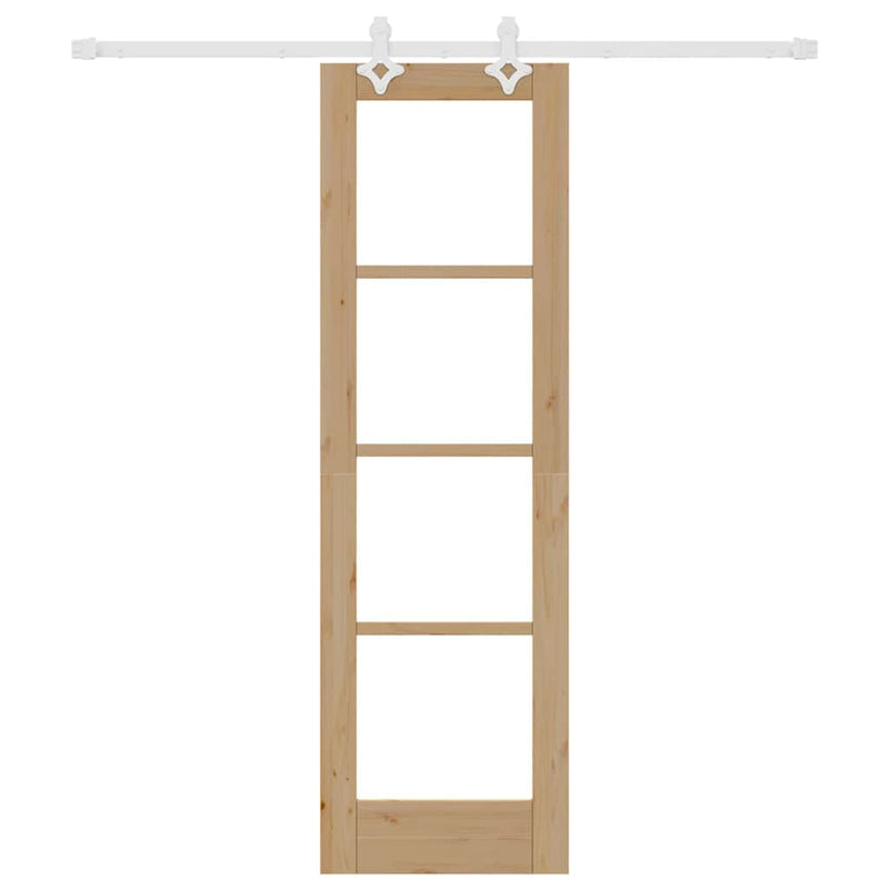vidaXL Csúszóajtó Barna 61 x 198.5 cm Fa és fém