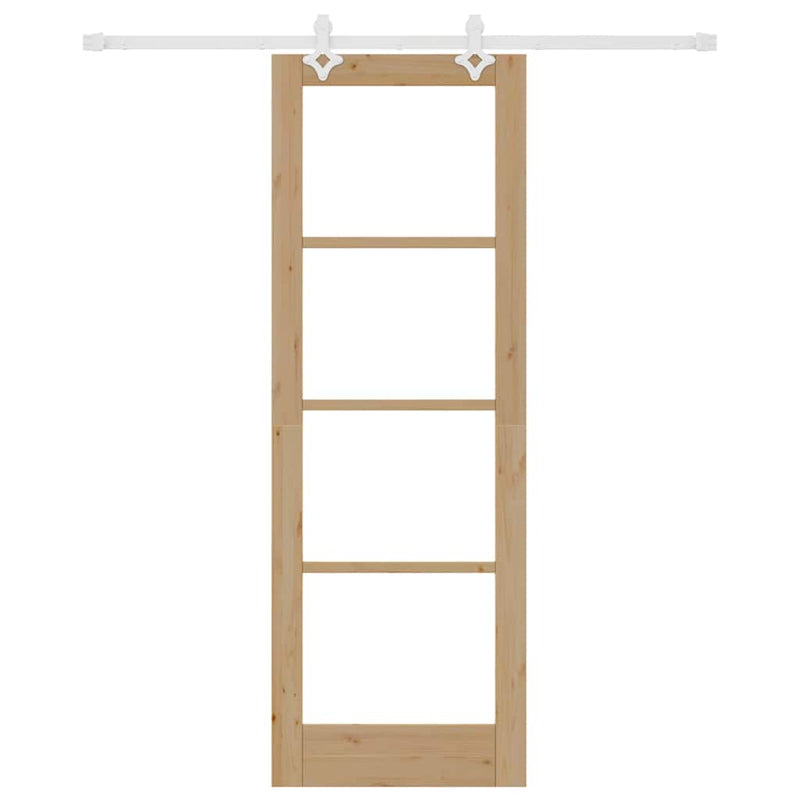vidaXL Csúszóajtó Barna 73.5 x 211 cm Fa és fém
