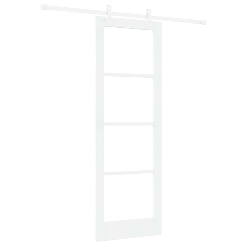 vidaXL Csúszóajtó Fehér 73.5 x 211 cm Fa és fém