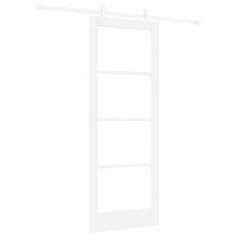 vidaXL Csúszóajtó Fehér 78 x 202 cm Fa és fém
