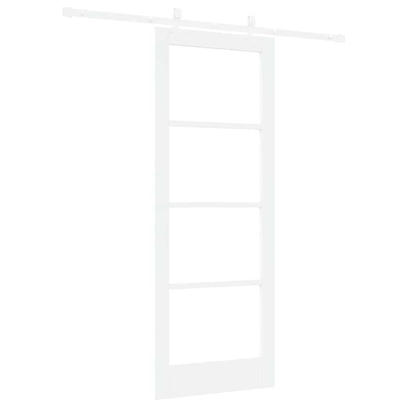vidaXL Csúszóajtó Fehér 78 x 202 cm Fa és fém