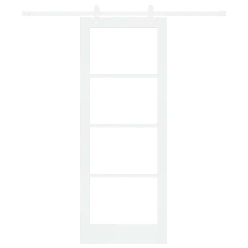 vidaXL Csúszóajtó Fehér 78 x 202 cm Fa és fém