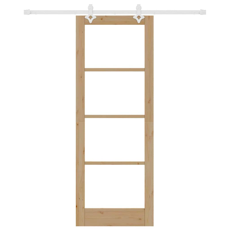 vidaXL Csúszóajtó Barna 78 x 211 cm Fa és fém