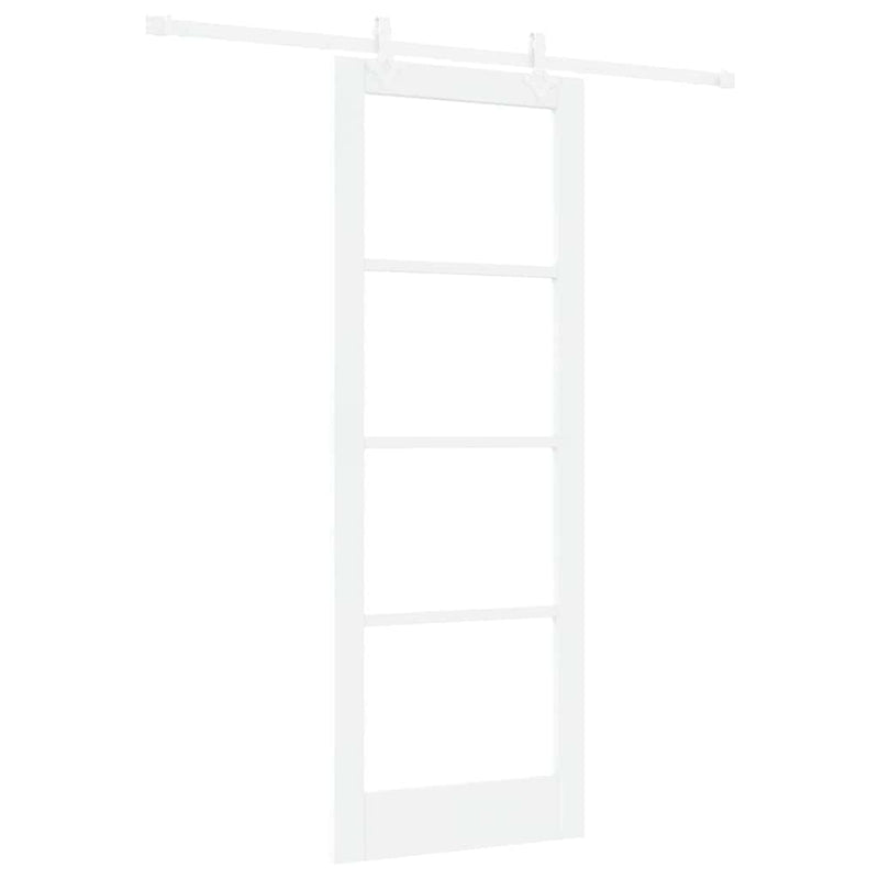 vidaXL Csúszóajtó Fehér 78 x 211 cm Fa és fém