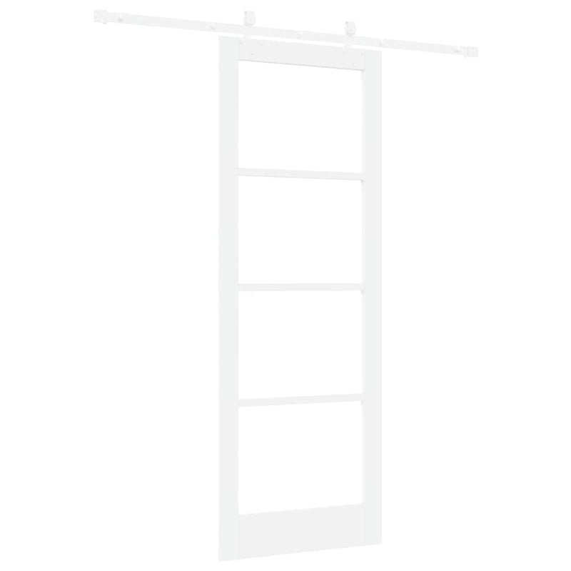 vidaXL Csúszóajtó Fehér 78 x 211 cm Fa és fém