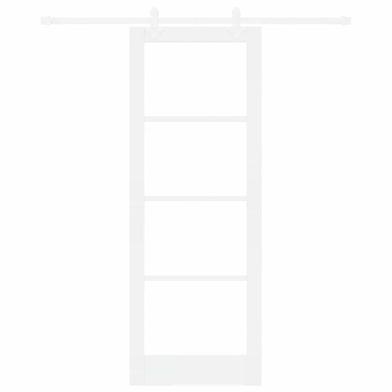 vidaXL Csúszóajtó Fehér 78 x 211 cm Fa és fém