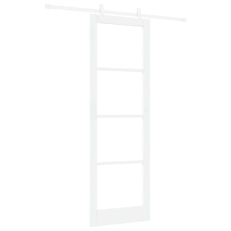 vidaXL Csúszóajtó Fehér 78 x 232 cm Fa és fém