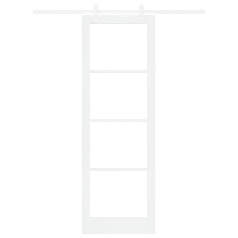 vidaXL Csúszóajtó Fehér 78 x 232 cm Fa és fém