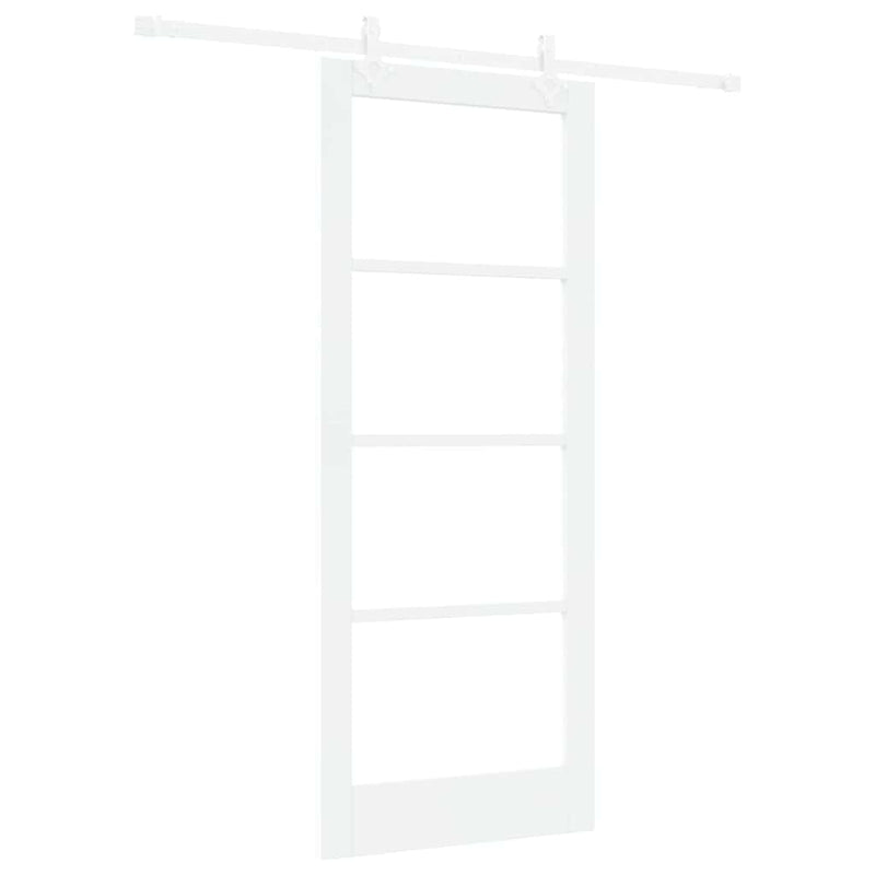 vidaXL Csúszóajtó Fehér 83 x 202 cm Fa és fém