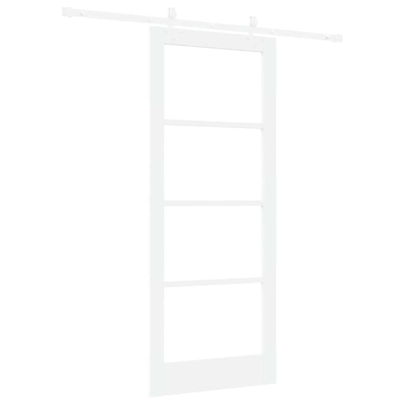 vidaXL Csúszóajtó Fehér 83 x 202 cm Fa és fém