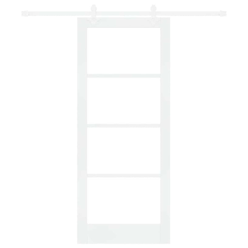 vidaXL Csúszóajtó Fehér 83 x 202 cm Fa és fém