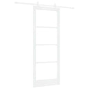 vidaXL Csúszó ajtó Fehér 83 x 211 cm Tömör fenyőfa és üveg