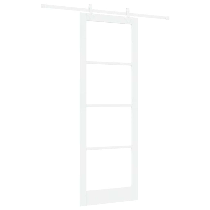 vidaXL Csúszóajtó Fehér 83 x 232 cm Fa és fém