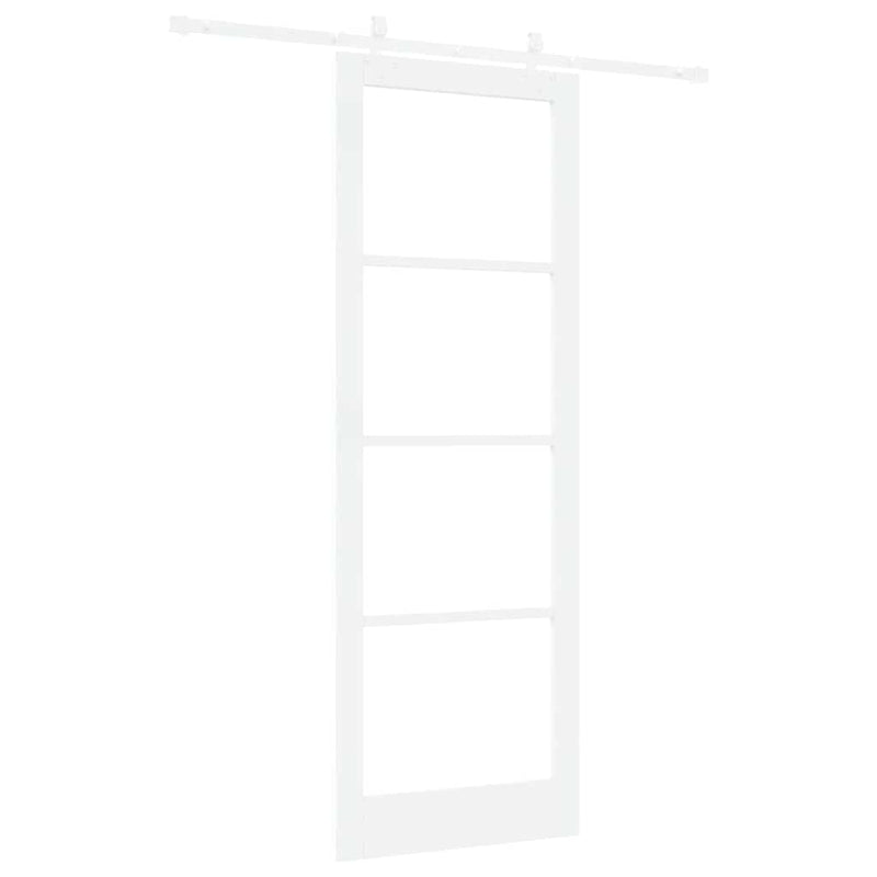 vidaXL Csúszóajtó Fehér 83 x 232 cm Fa és fém