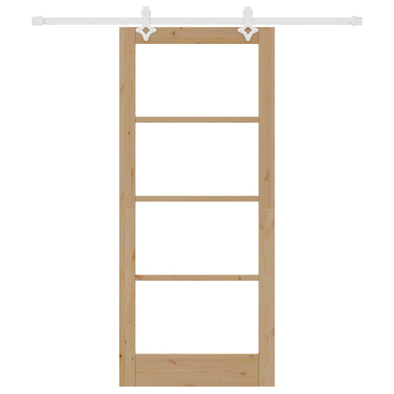 vidaXL Csúszóajtó Barna 86 x 198.5 cm Fa és fém