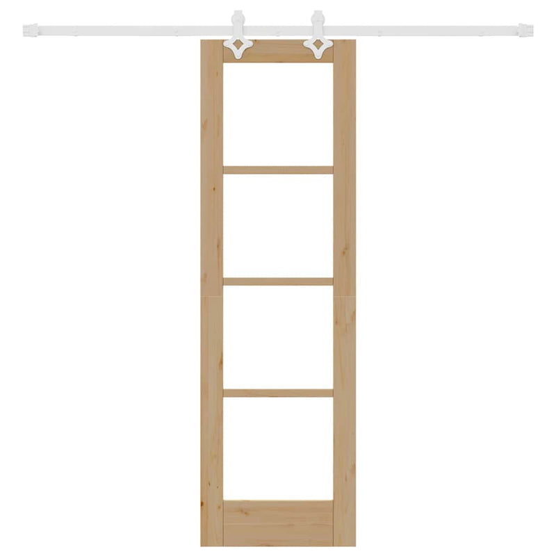 vidaXL Csúszóajtó Barna 61 x 198.5 cm Fa és fém