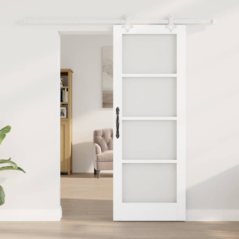 vidaXL Csúszóajtó Fehér 73.5 x 198.5 cm Fa és fém