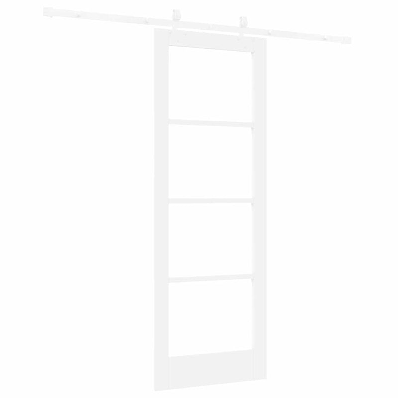 vidaXL Csúszóajtó Fehér 73.5 x 198.5 cm Fa és fém