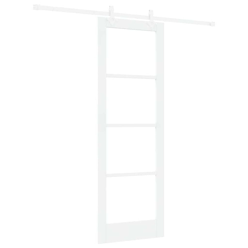 vidaXL Csúszóajtó Fehér 73.5 x 211 cm Fa és fém