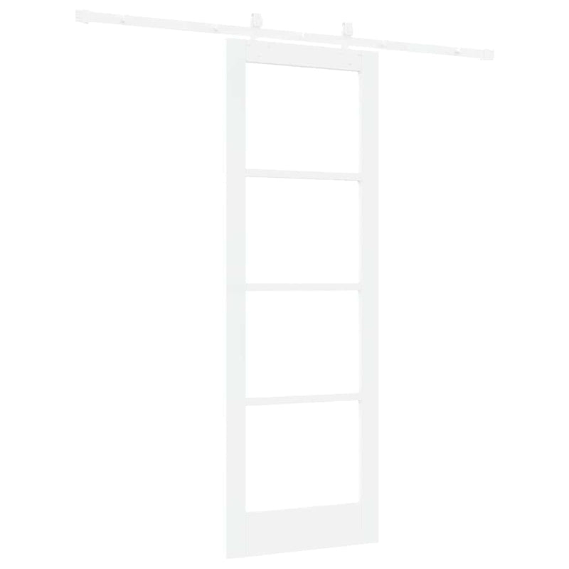 vidaXL Csúszóajtó Fehér 73.5 x 211 cm Fa és fém