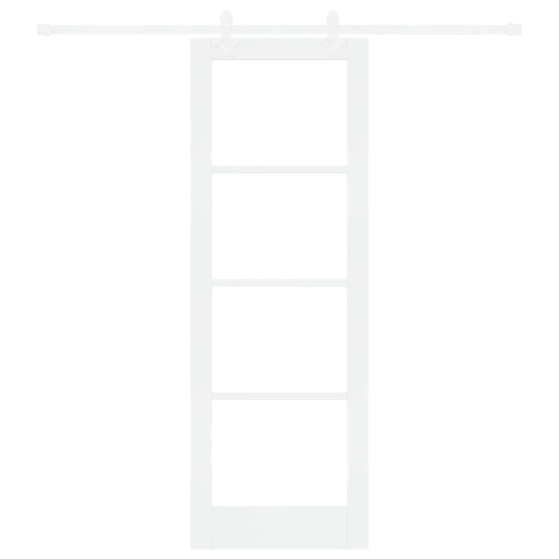 vidaXL Csúszóajtó Fehér 73.5 x 211 cm Fa és fém